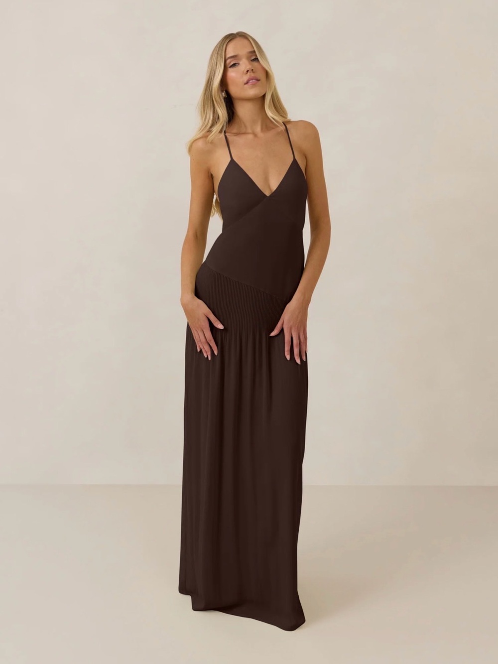 Park & Fifth Espresso Chiffon Romy Dress